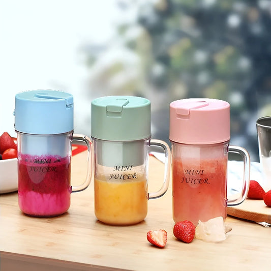 Letzchase 500ML Wireless Juicer Cup Portable Juice Blender Mini Ice Crusher
