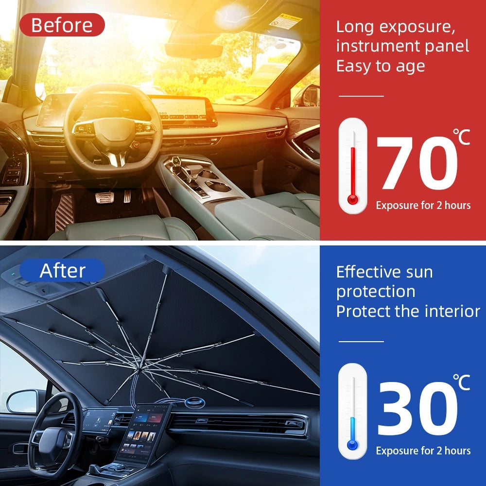 Car Sunshade Umbrella Windshield Folding Front Parasol Umbrella Type