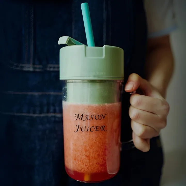 Letzchase 500ML Wireless Juicer Cup Portable Juice Blender Mini Ice Crusher